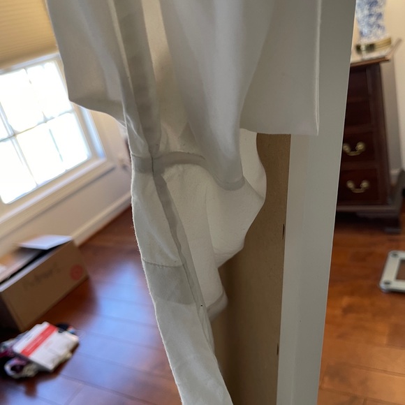 White Lands End Pleat Ruffle Front Button Up 10 - Picture 2 of 5